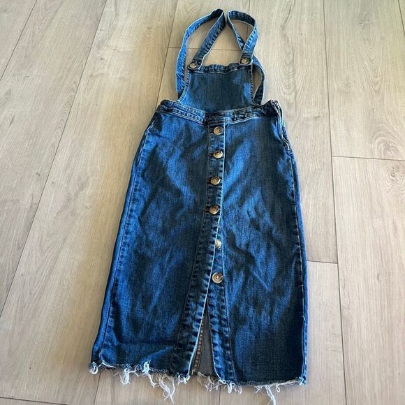 Black label high rise button front overalls skirt size s - Picture 7 of 7